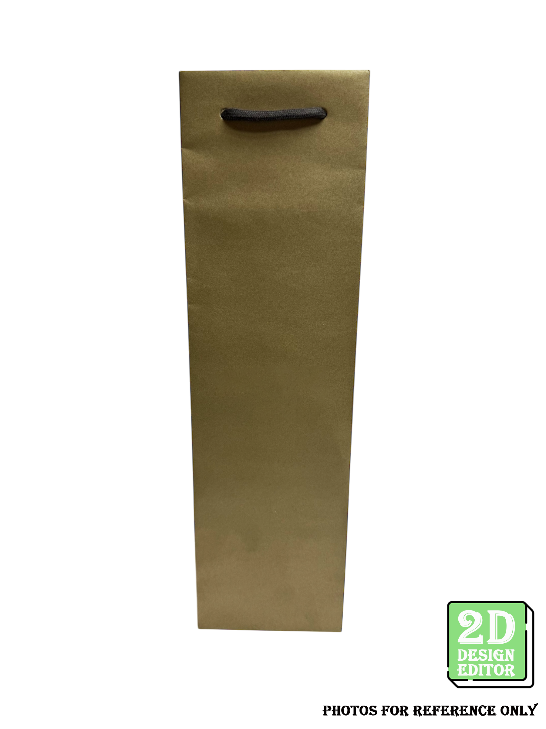 [2D Design Editor] Cotton Cord Wine Bag 115 x 115 x 340(H) mm