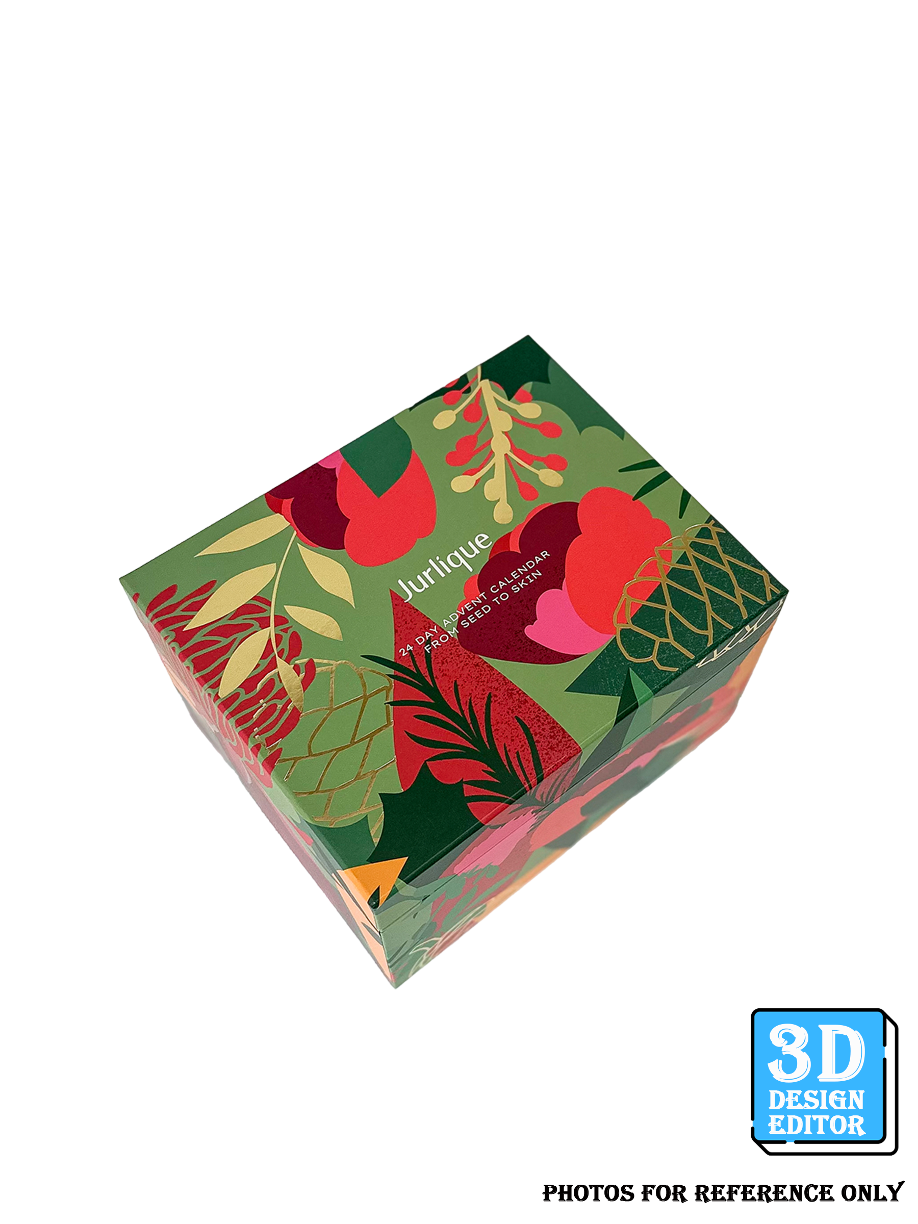 [3D Design Editor] Advent Calendar Box (M) 25Days ( Hinged Lid and base)