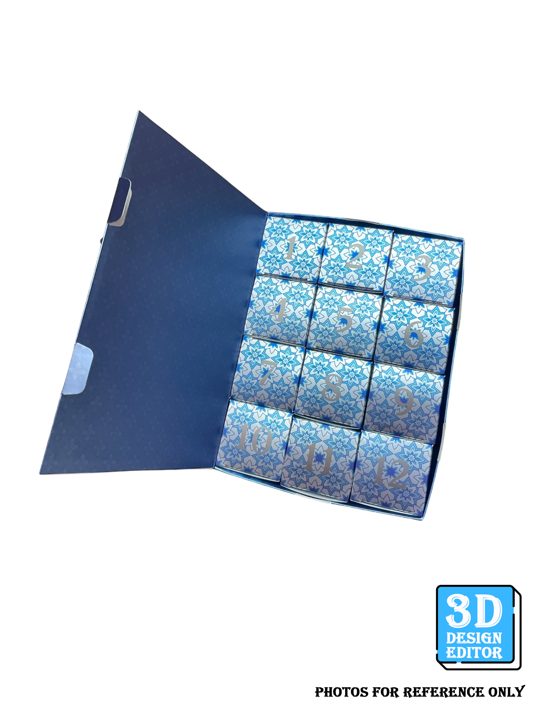 [3D Design Editor] Advent Calendar Box (S) 12 Days (One door version)