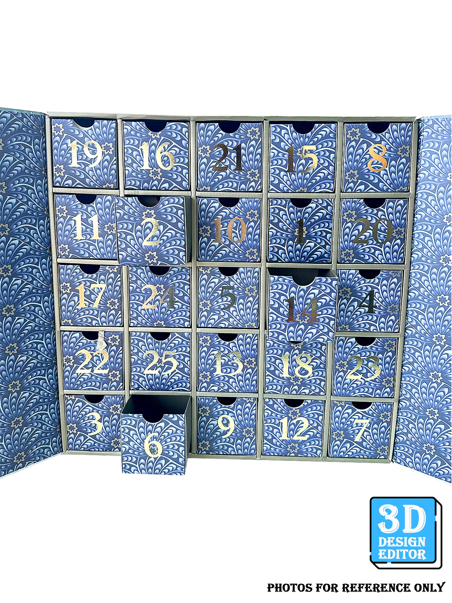 [3D Design Editor] Advent Calendar Box(L)  25Days-Two Doors