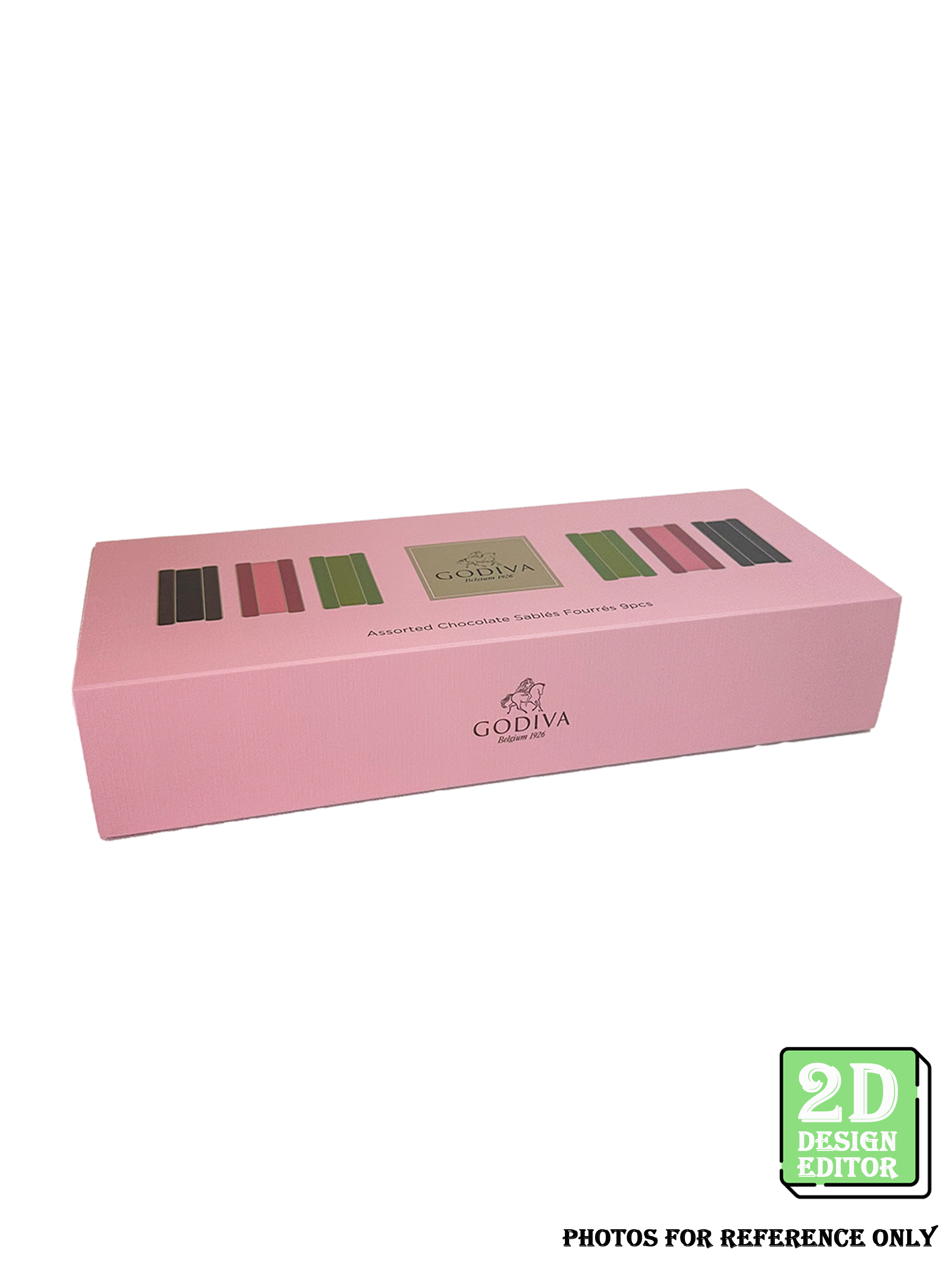 [2D Design Editor] Chocolate /Cookies Folding Box 259 x 106 x 52(H) mm