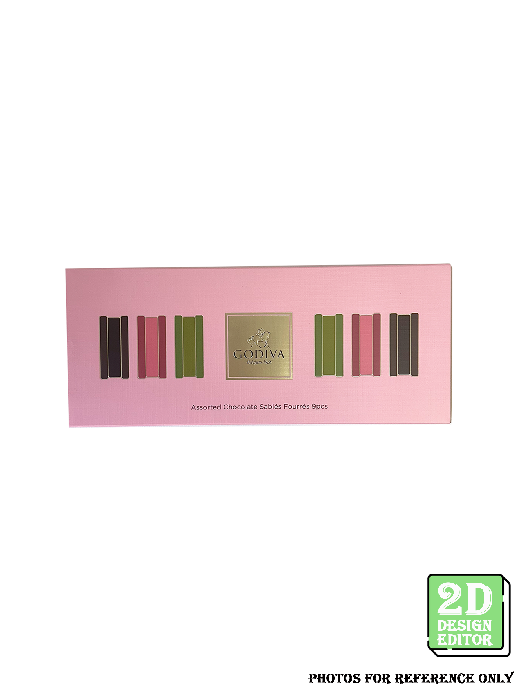[2D Design Editor] Chocolate /Cookies Folding Box 259 x 106 x 52(H) mm