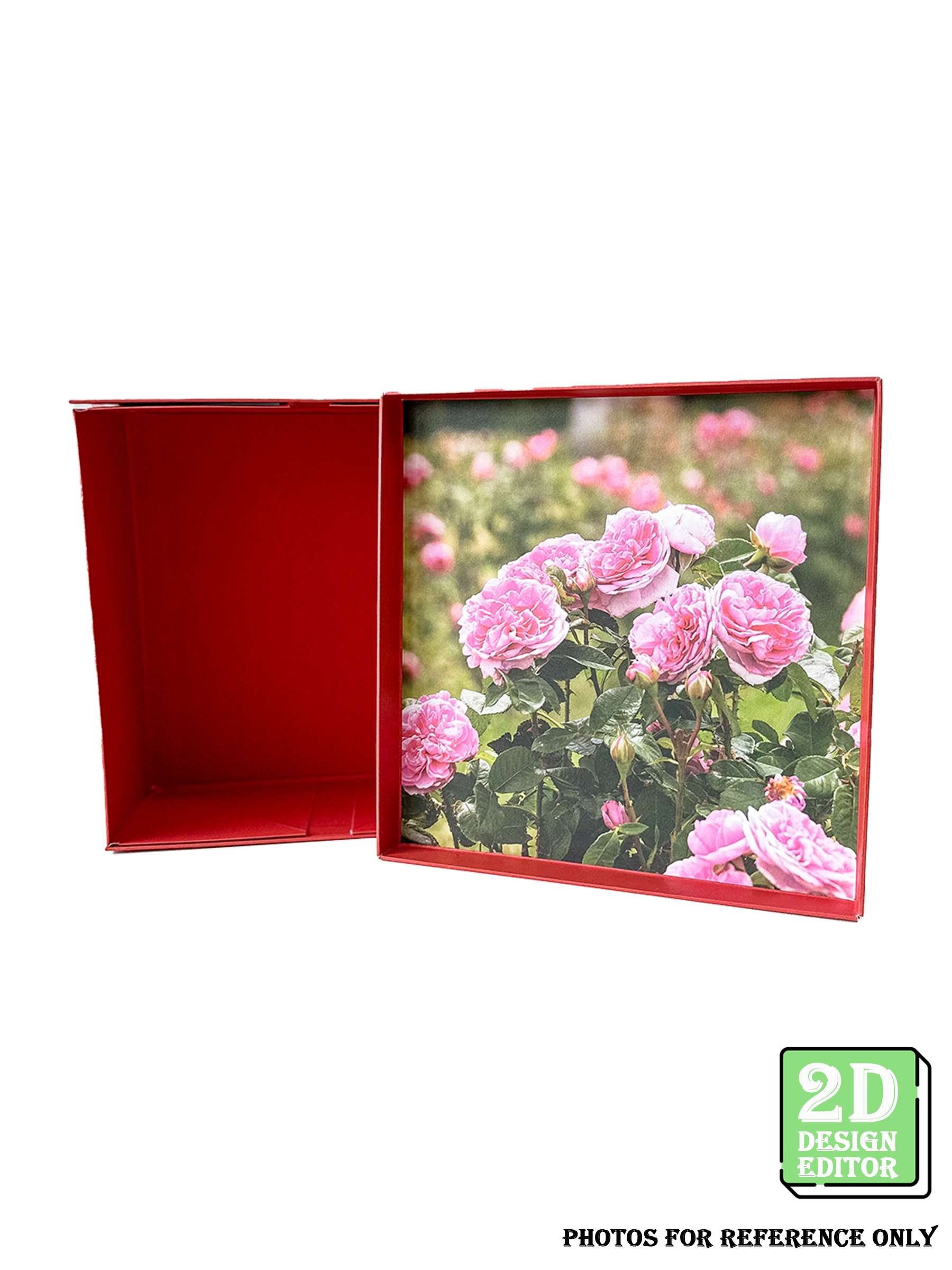 [2D Design Editor] Lid and Base Box (Foldable base box) 200 x 200 x 85(H) mm