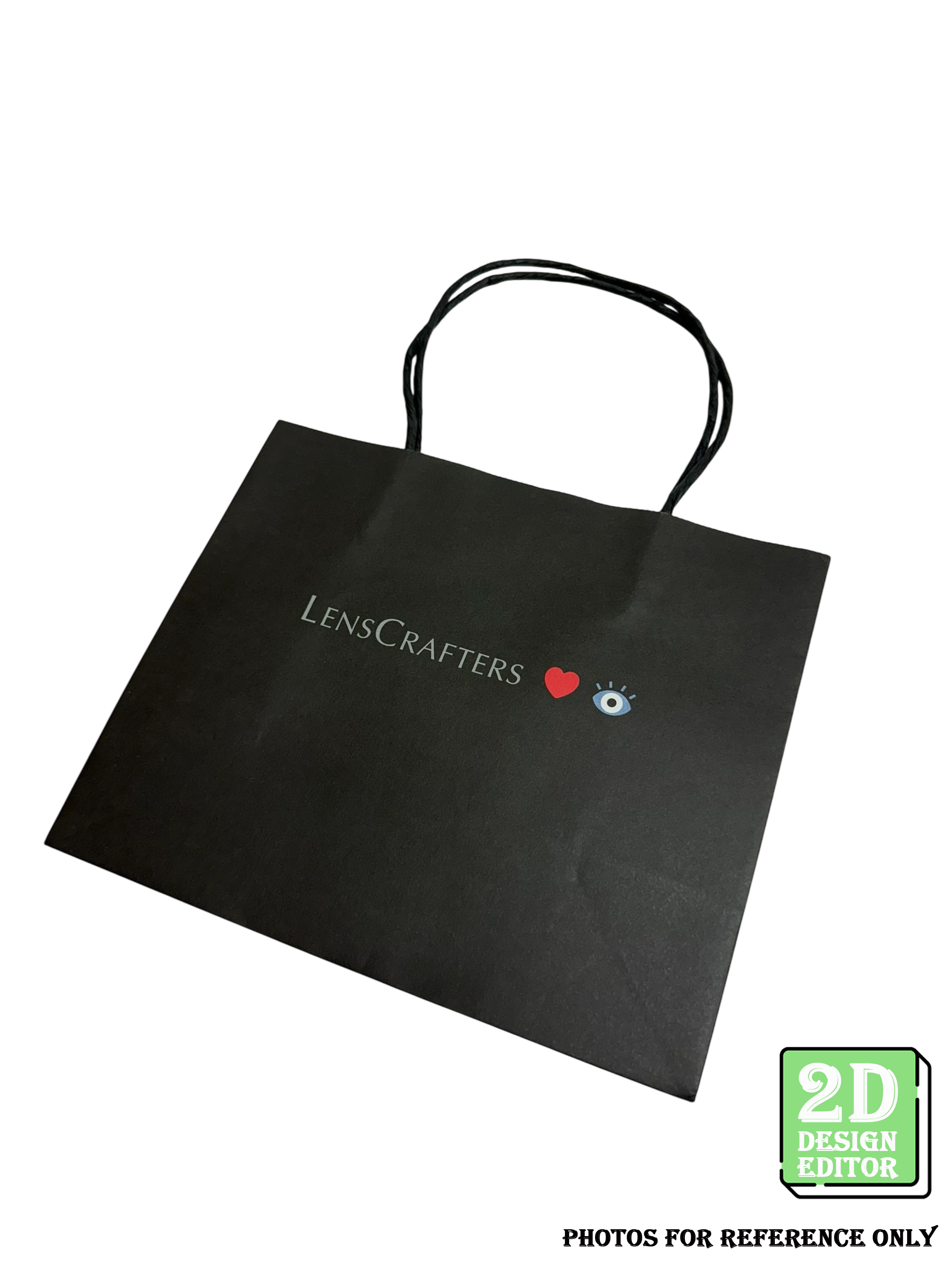 [2D Design Editor] White Kraft Paper Bag 205 x 102 x 170(H) mm