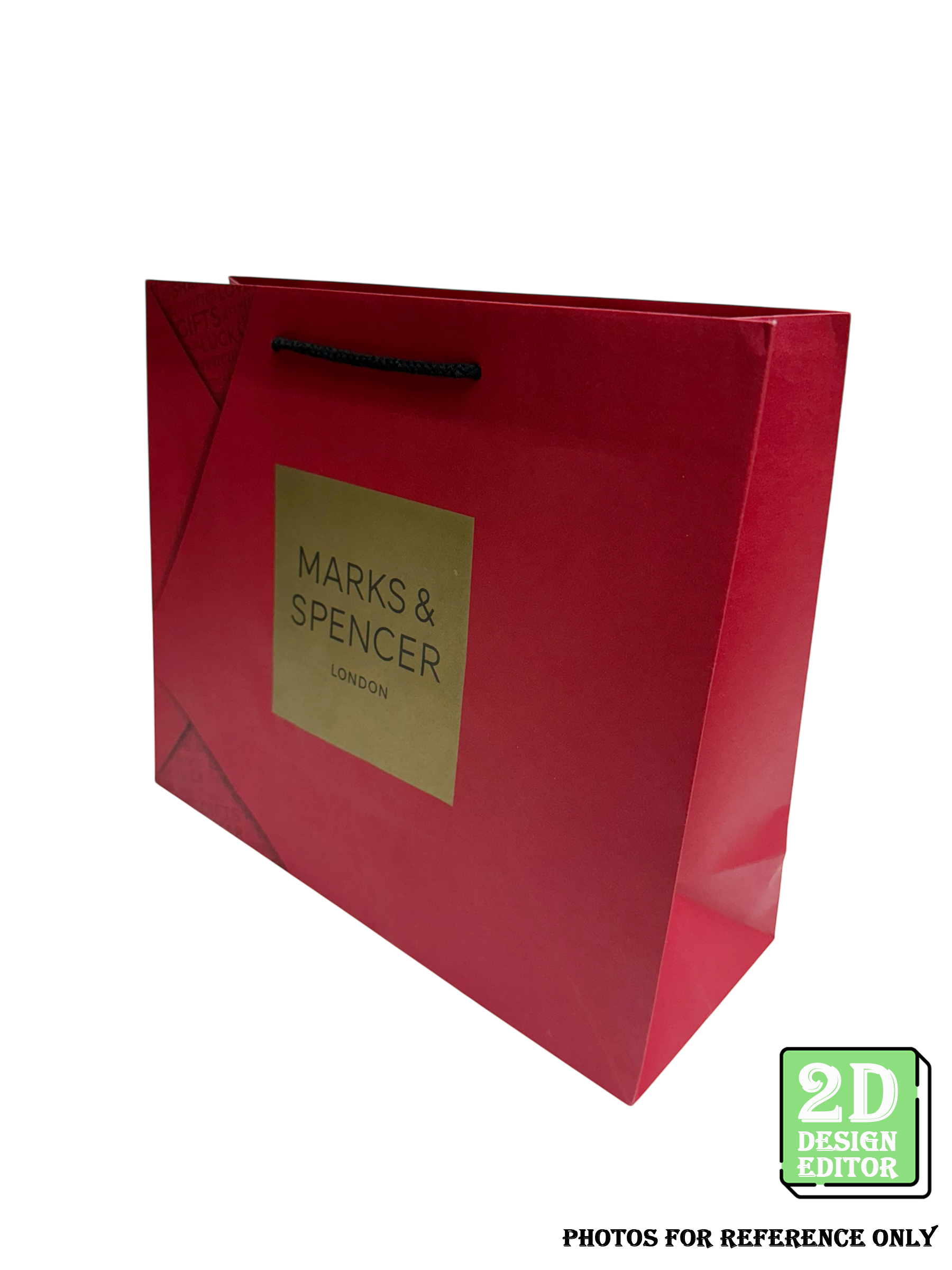 [2D Design Editor] Cotton Cord Paper Bag 317 x 114 x 265(H) mm