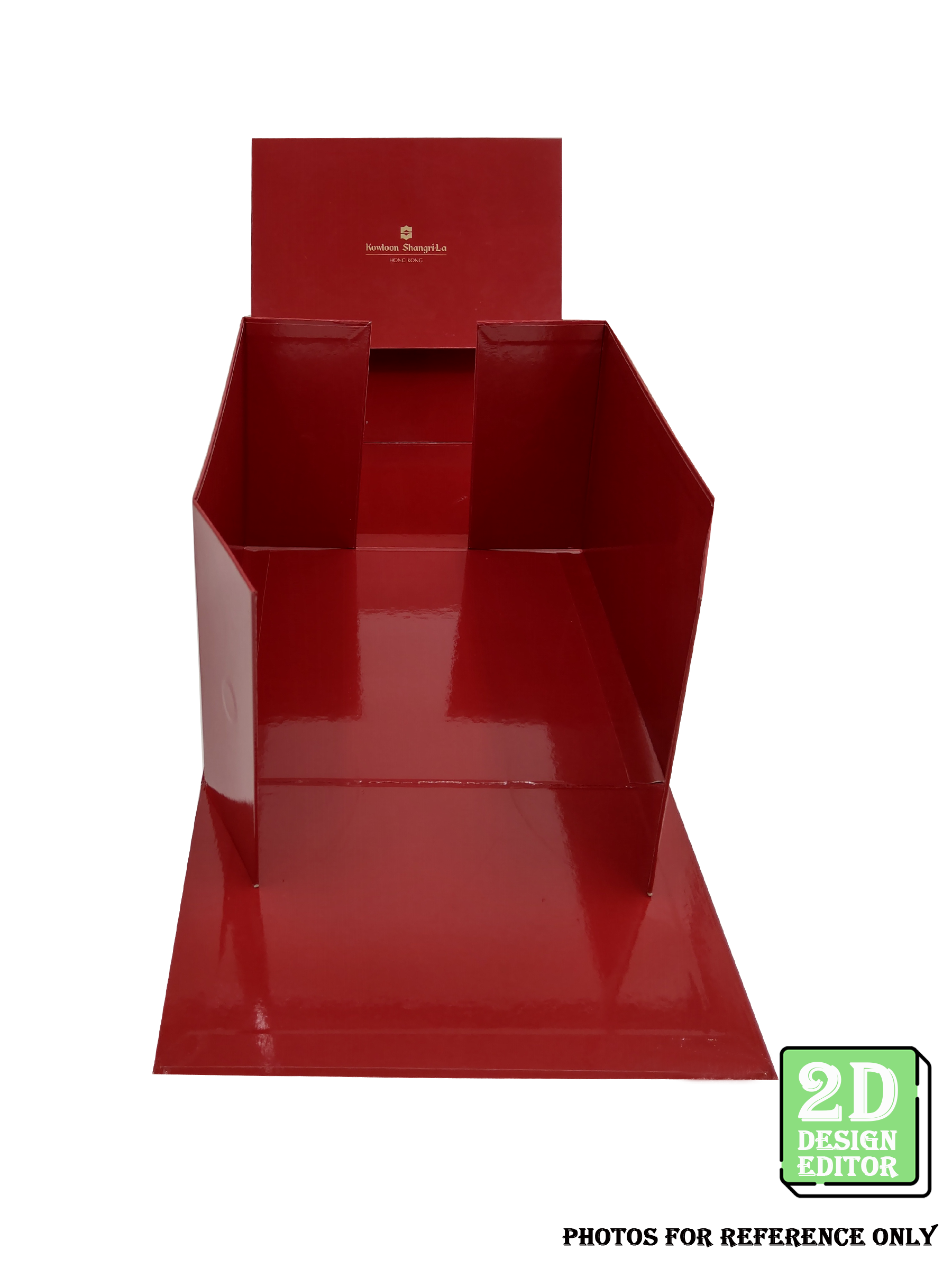 [2D Design Editor] Magnetic folding cake box  180 x 180 x 140(H) mm